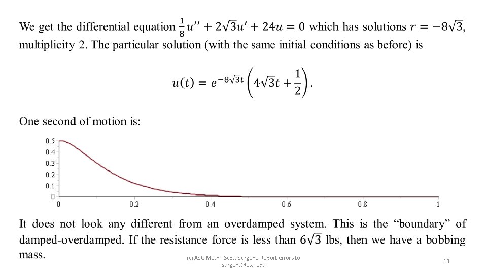  (c) ASU Math - Scott Surgent. Report errors to surgent@asu. edu 13 