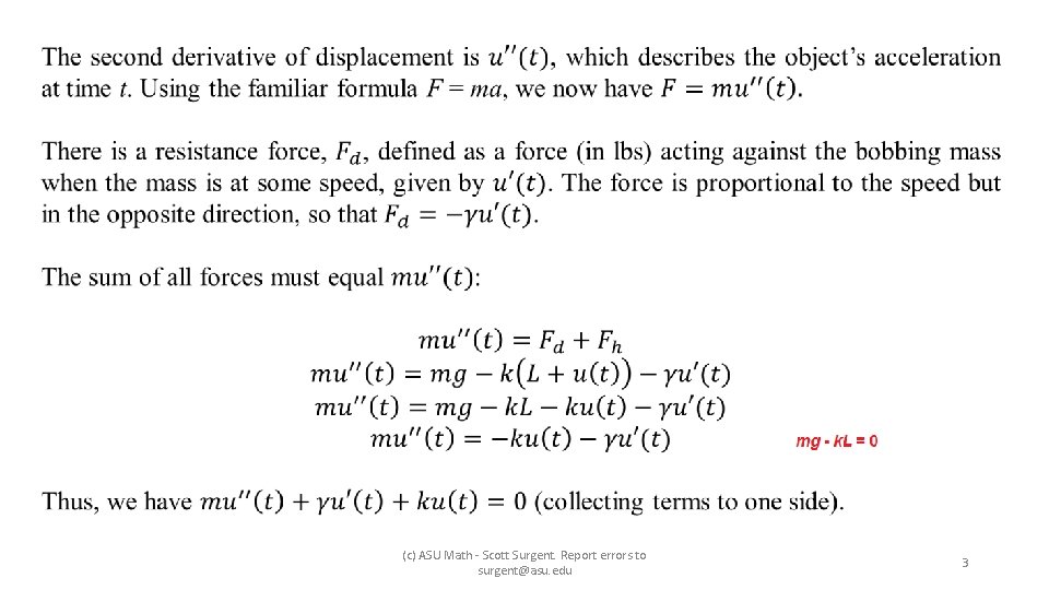  (c) ASU Math - Scott Surgent. Report errors to surgent@asu. edu 3 