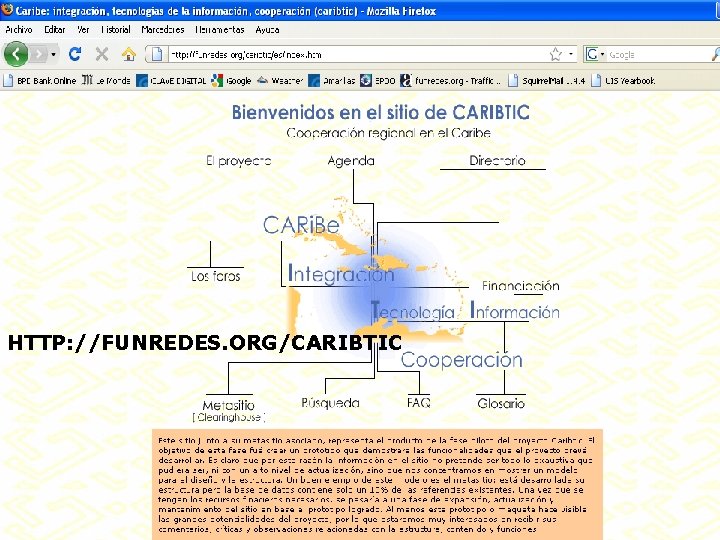 HTTP: //FUNREDES. ORG/CARIBTIC 