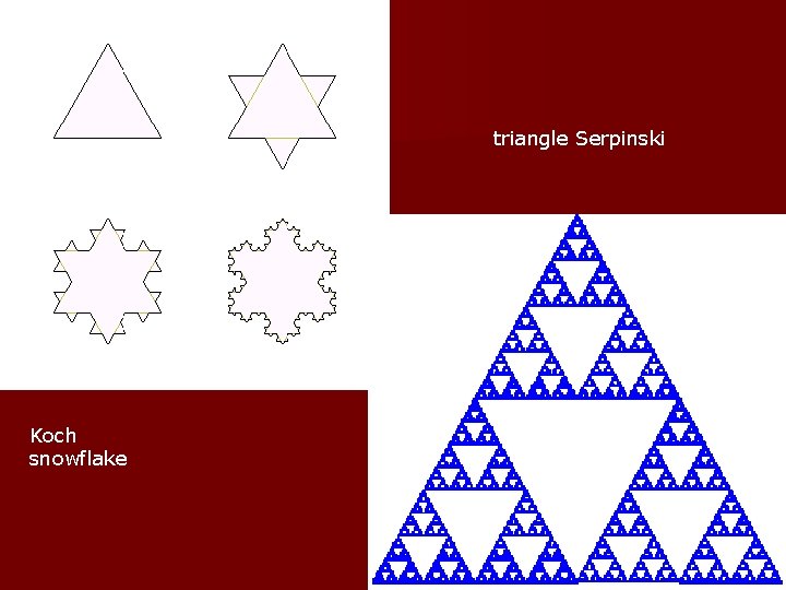 triangle Serpinski Koch snowflake 