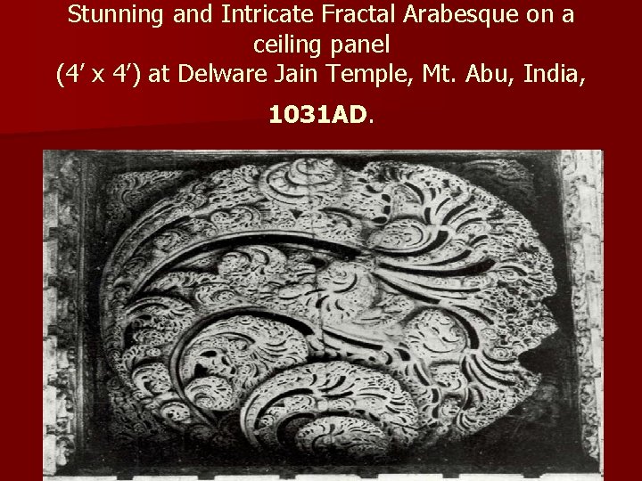 Stunning and Intricate Fractal Arabesque on a ceiling panel (4’ x 4’) at Delware