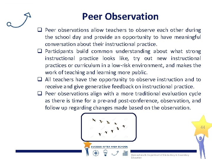 Peer Observation q Peer observations allow teachers to observe each other during the school