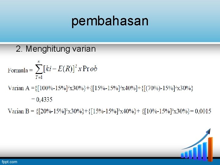 pembahasan 2. Menghitung varian pembahasan 2. Menghitung varian