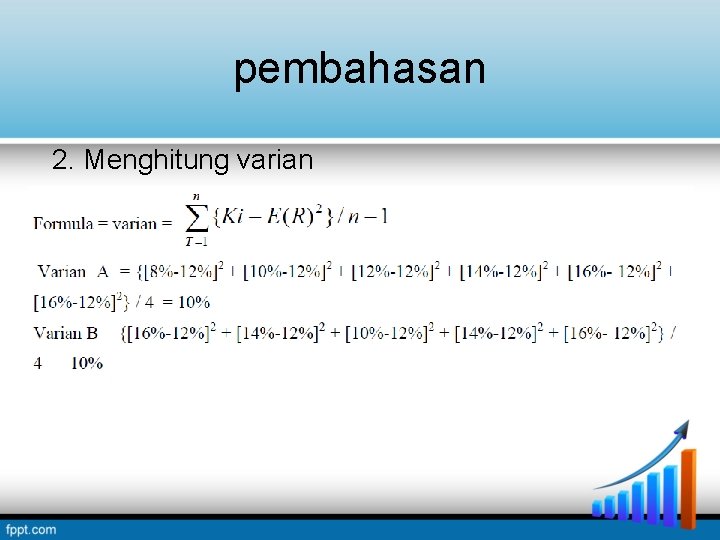 pembahasan 2. Menghitung varian pembahasan 2. Menghitung varian