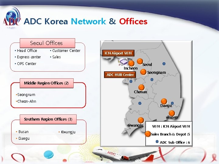 ADC Korea Network & Offices Seoul Offices • Head Office • Customer Center •