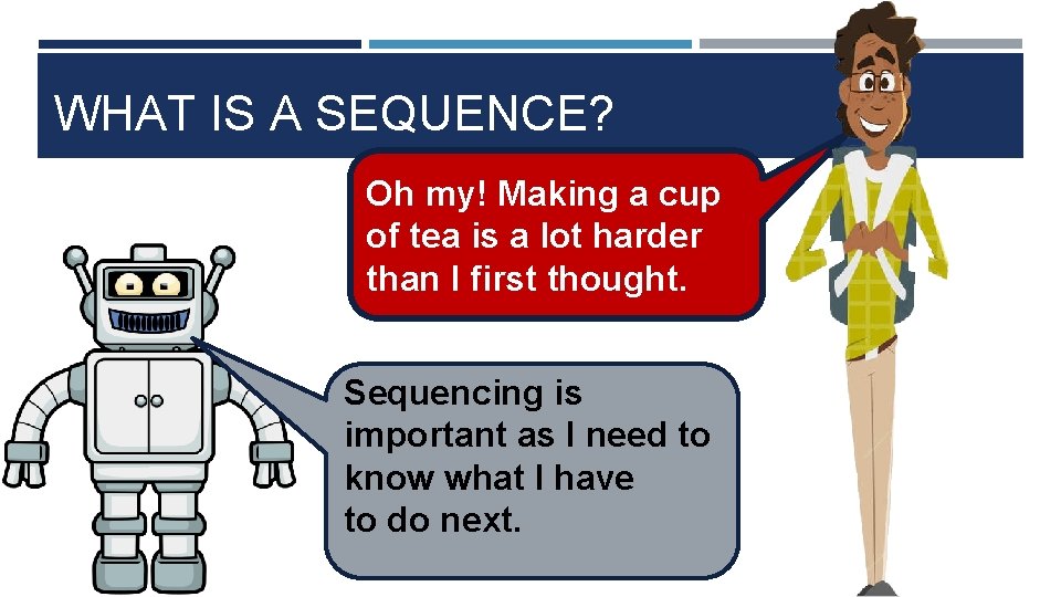WHAT IS A SEQUENCE? Oh my! Making a cup of tea is a lot