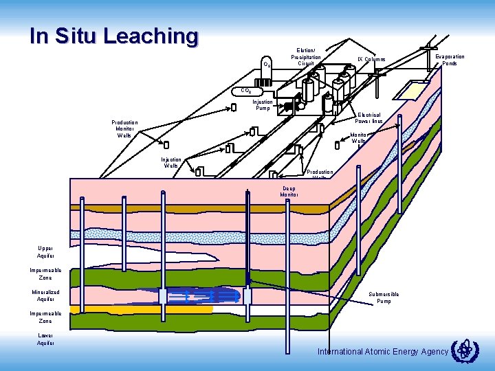 In Situ Leaching O 2 Elution/ Precipitation Circuit IX Columns Evaporation Ponds CO 2