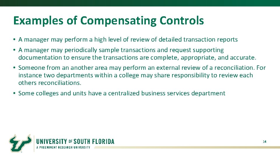 Payment Collection and Internal Controls Agenda Enhance USF