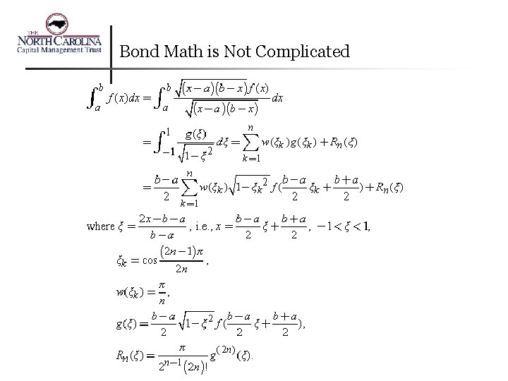 Bond Math is Not Complicated 