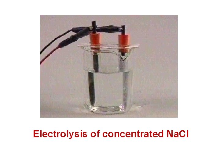 Electrolysis of concentrated Na. Cl Electrolysis of concentrated Na. Cl