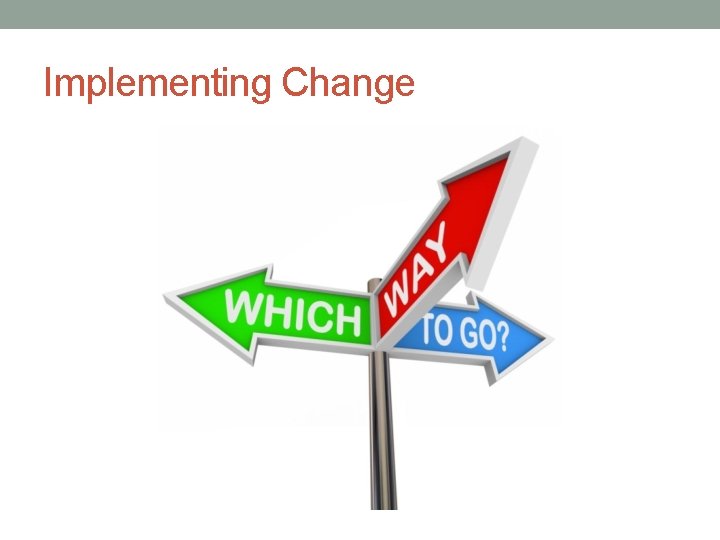 Implementing Change 