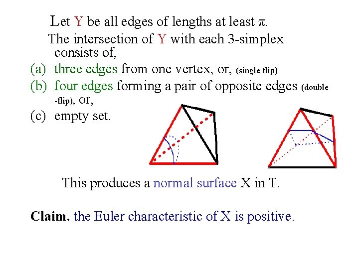 Let Y be all edges of lengths at least π. The intersection of Y
