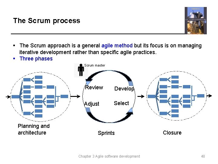 The Scrum process § The Scrum approach is a general agile method but its