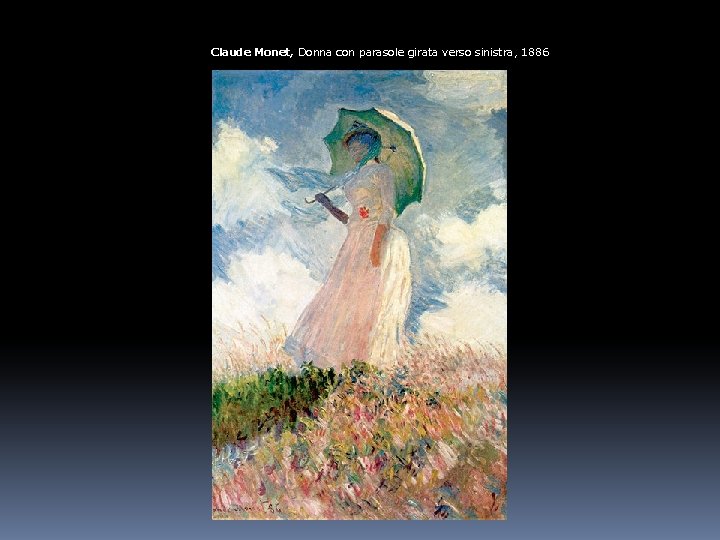 Claude Monet, Donna con parasole girata verso sinistra, 1886 