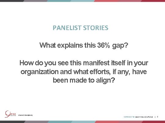 PANELIST STORIES What explains this 36% gap? How do you see this manifest itself