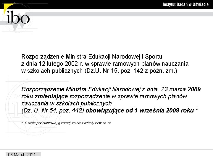 Rozporządzenie Ministra Edukacji Narodowej i Sportu z dnia 12 lutego 2002 r. w sprawie