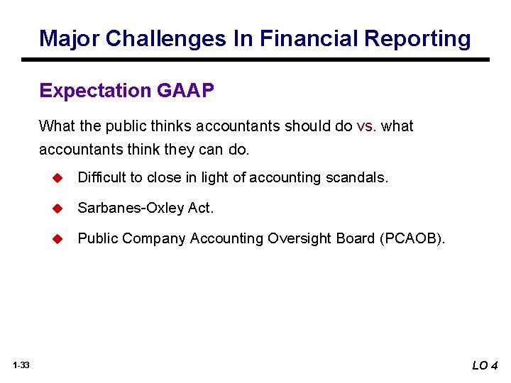Major Challenges In Financial Reporting Expectation GAAP What the public thinks accountants should do Major Challenges In Financial Reporting Expectation GAAP What the public thinks accountants should do