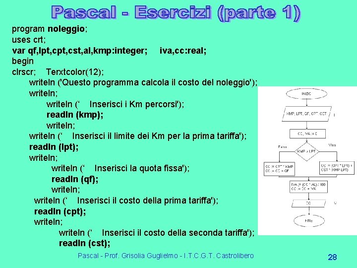 program noleggio; uses crt; var qf, lpt, cst, al, kmp: integer; iva, cc: real; program noleggio; uses crt; var qf, lpt, cst, al, kmp: integer; iva, cc: real;