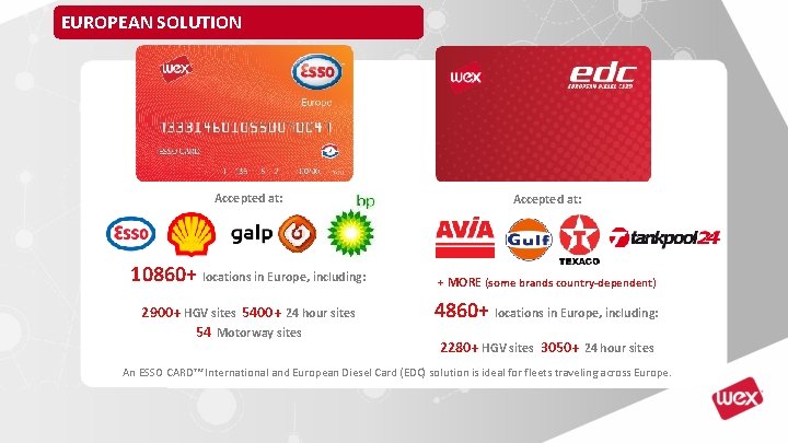 EUROPEAN SOLUTION Accepted at: 10860+ locations in Europe, including: + MORE (some brands country-dependent) EUROPEAN SOLUTION Accepted at: 10860+ locations in Europe, including: + MORE (some brands country-dependent)
