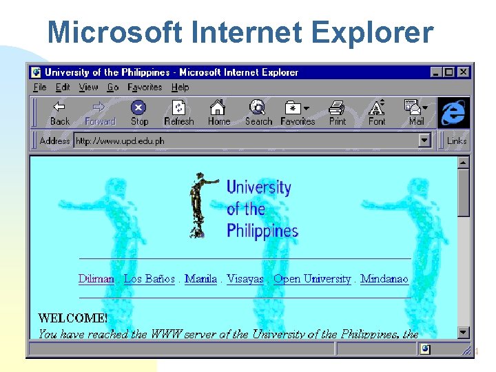 Microsoft Internet Explorer UNESCO ICTLIP Module 1. Lesson 6 14 