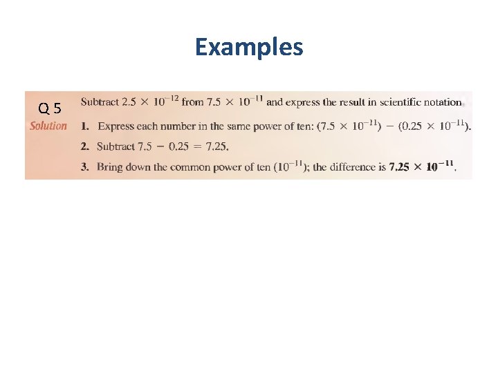 Examples Q 5 