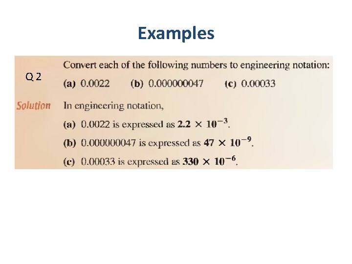 Examples Q 2 