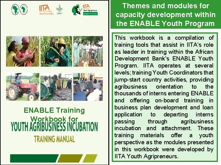 Youth Development Module Themes and modules for capacity development within the