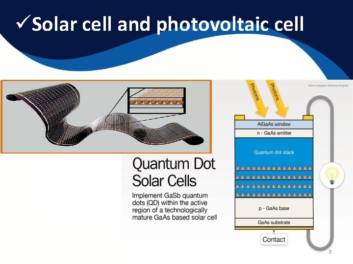 üSolar cell and photovoltaic cell 8 