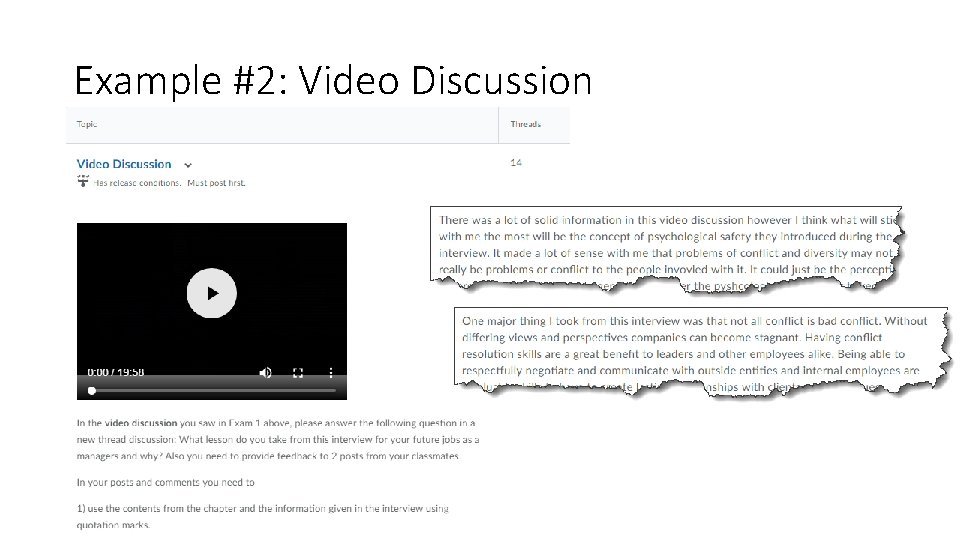 Example #2: Video Discussion 