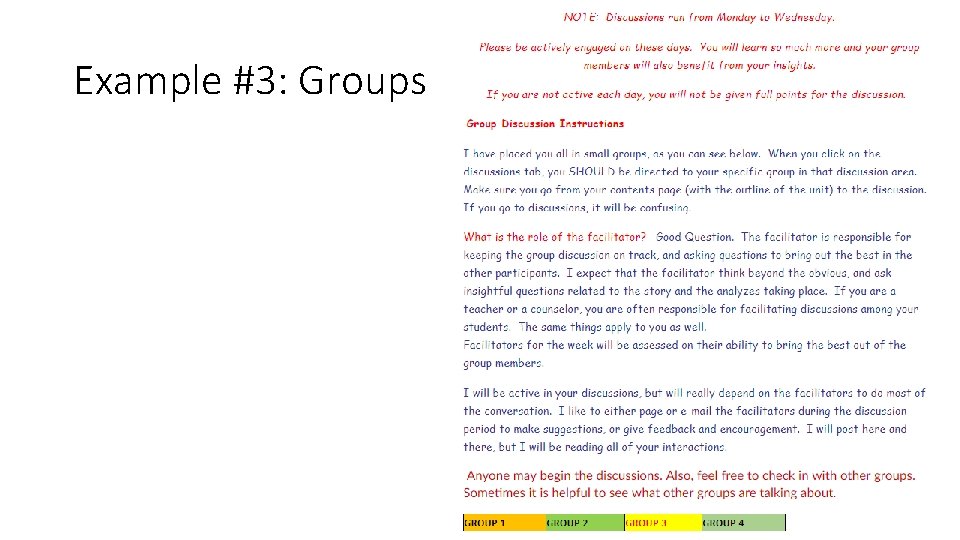 Example #3: Groups 