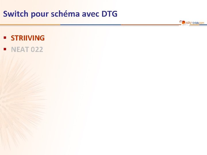 Switch pour schéma avec DTG § STRIIVING § NEAT 022 