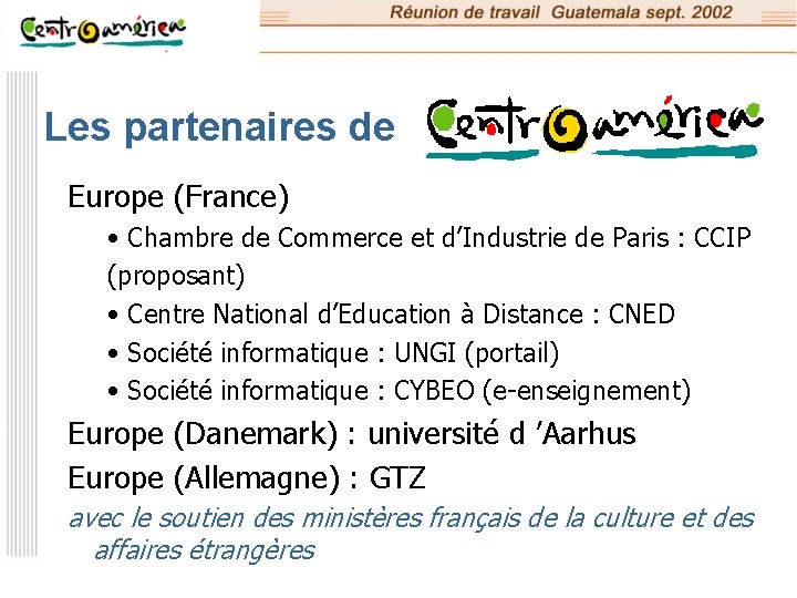 Les partenaires de Europe (France) • Chambre de Commerce et d’Industrie de Paris :