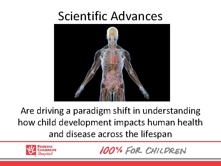 Scientific Advances Are driving a paradigm shift in understanding how child development impacts human