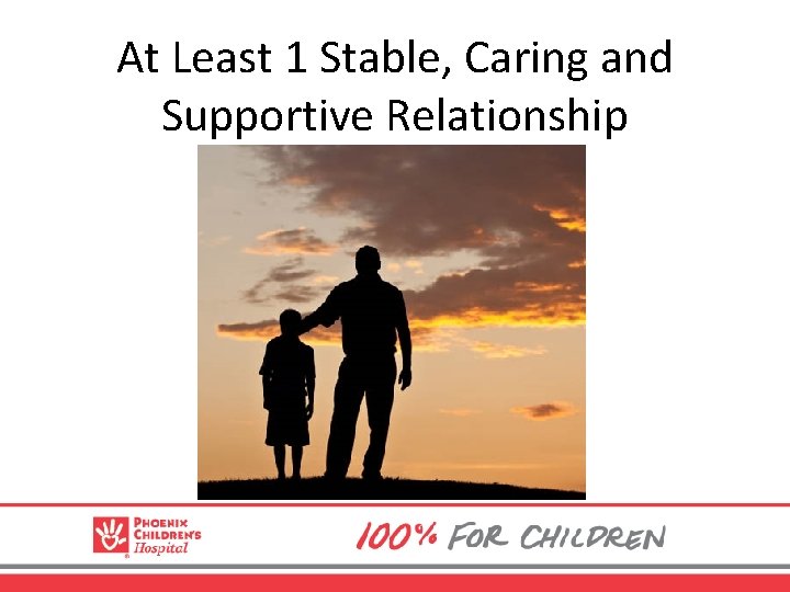 At Least 1 Stable, Caring and Supportive Relationship 