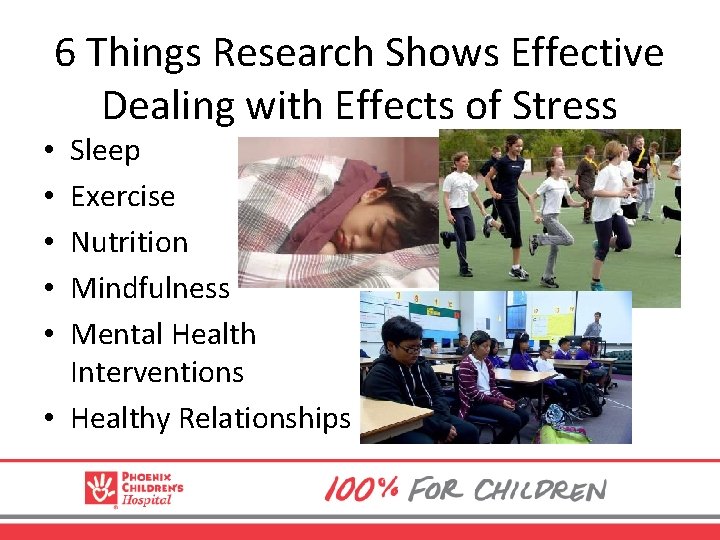 6 Things Research Shows Effective Dealing with Effects of Stress Sleep Exercise Nutrition Mindfulness