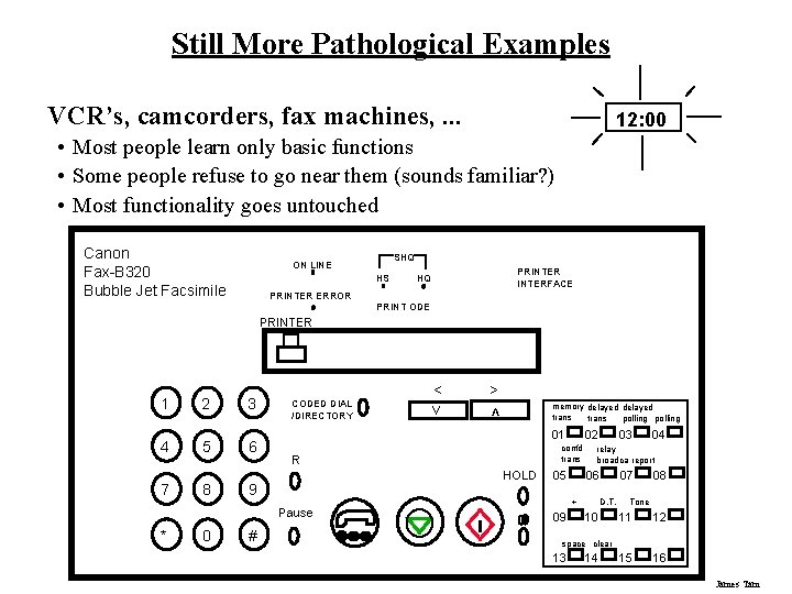 Still More Pathological Examples VCR’s, camcorders, fax machines, . . . 12: 00 • Still More Pathological Examples VCR’s, camcorders, fax machines, . . . 12: 00 •