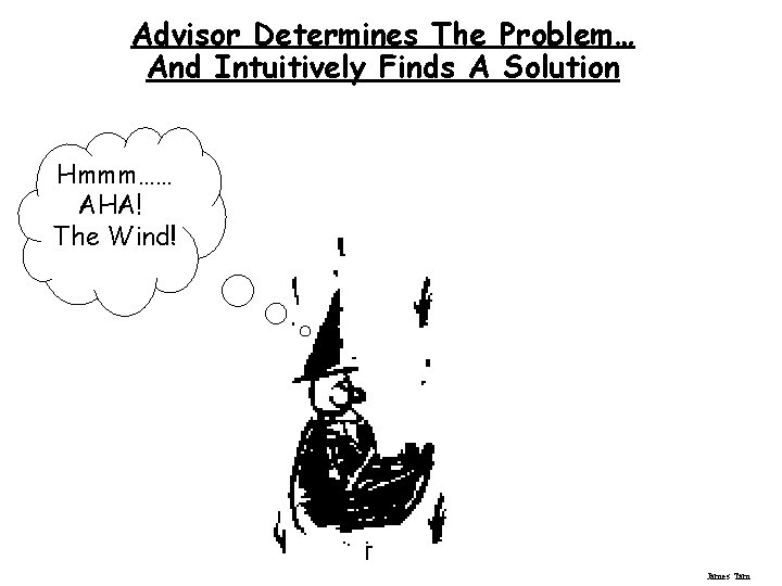 Advisor Determines The Problem… And Intuitively Finds A Solution Hmmm…… AHA! The Wind! James Advisor Determines The Problem… And Intuitively Finds A Solution Hmmm…… AHA! The Wind! James