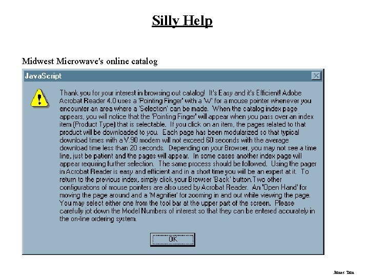 Silly Help Midwest Microwave's online catalog James Tam Silly Help Midwest Microwave's online catalog James Tam