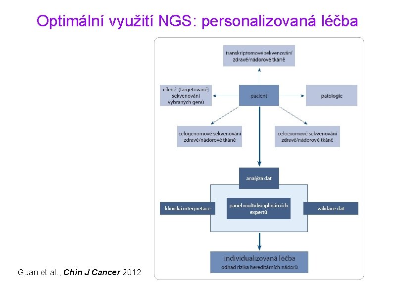 Optimální využití NGS: personalizovaná léčba Guan et al. , Chin J Cancer 2012 