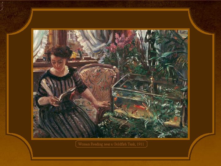 Woman Reading near a Goldfish Tank, 1911 