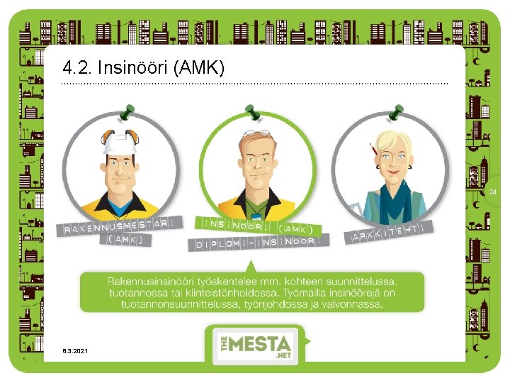 4. 2. Insinööri (AMK) 24 8. 3. 2021 • Rakennus- ja kiinteistöpalvelualan vetovoima •