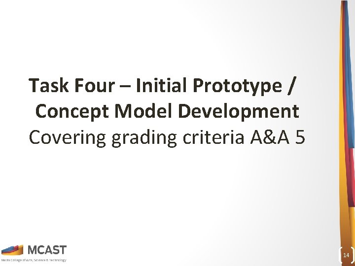 Task Four – Initial Prototype / Concept Model Development Covering grading criteria A&A 5