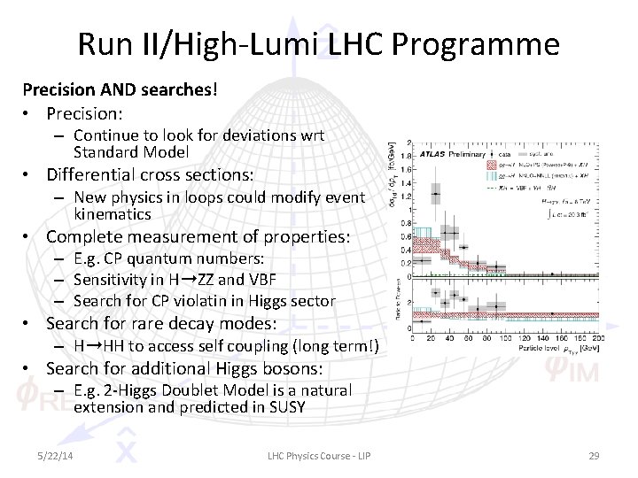 Run II/High-Lumi LHC Programme Precision AND searches! • Precision: – Continue to look for