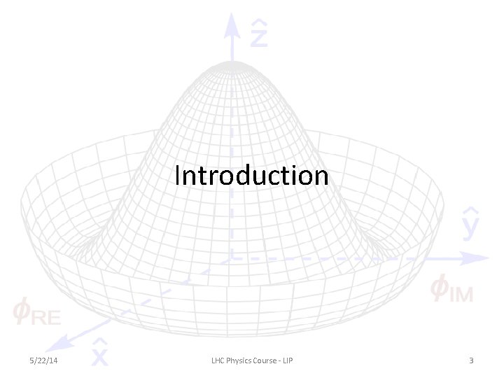 Introduction 5/22/14 LHC Physics Course - LIP 3 