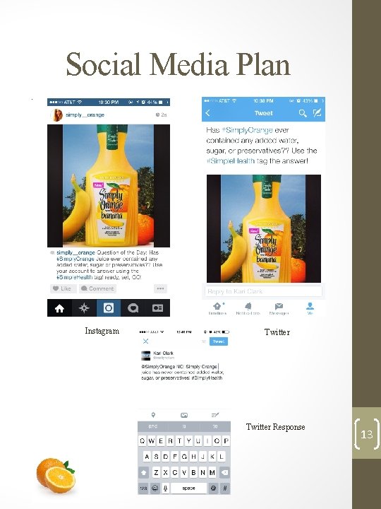 Social Media Plan. Instagram Twitter Response 13 Social Media Plan. Instagram Twitter Response 13