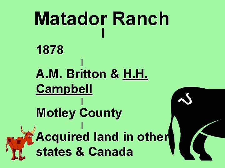 Matador Ranch 1878 | A. M. Britton & H. H. Campbell | Motley County