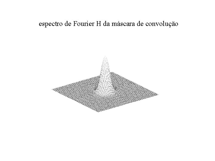 espectro de Fourier H da máscara de convolução espectro de Fourier H da máscara de convolução