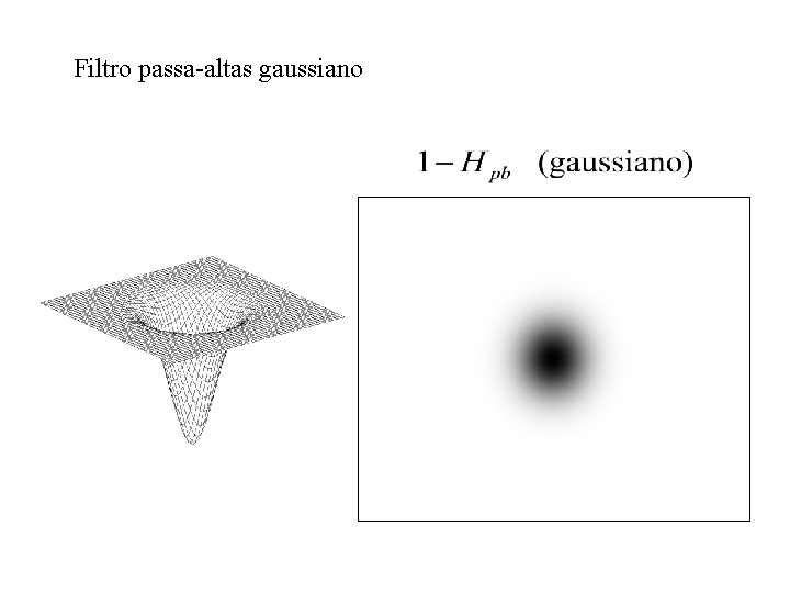 Filtro passa-altas gaussiano Filtro passa-altas gaussiano