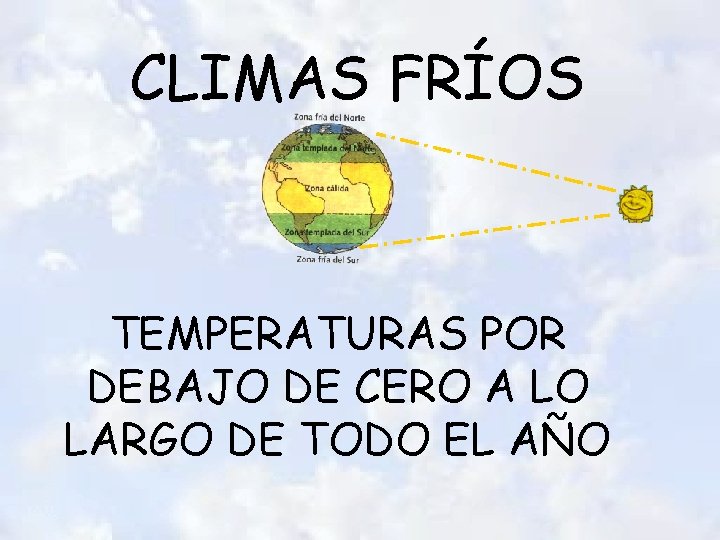 CLIMAS FRÍOS TEMPERATURAS POR DEBAJO DE CERO A LO LARGO DE TODO EL AÑO CLIMAS FRÍOS TEMPERATURAS POR DEBAJO DE CERO A LO LARGO DE TODO EL AÑO