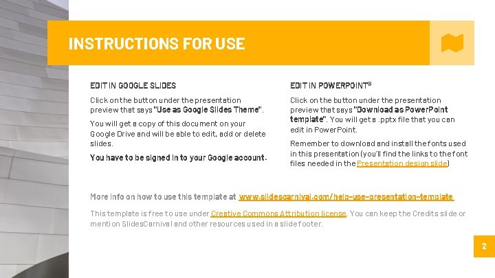 INSTRUCTIONS FOR USE EDIT IN GOOGLE SLIDES EDIT IN POWERPOINT® Click on the button INSTRUCTIONS FOR USE EDIT IN GOOGLE SLIDES EDIT IN POWERPOINT® Click on the button
